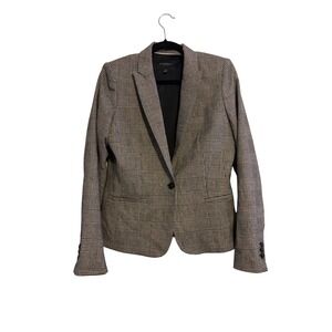 Banana Republic Classic Fit Plaid Blazer Women Size 10 Single‎ Button